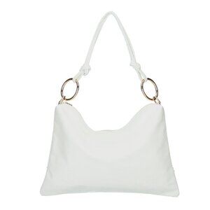 NWT Italian Leather Shoulder Bag - White